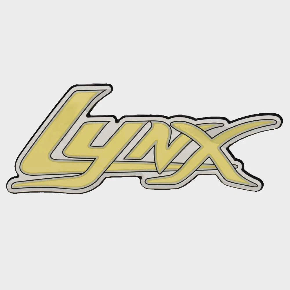 Bass CAT Boat Raised Model Decal Sticker - Lynx Gold Silver