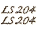 Lowe Boat Brand Decals - 2008 LS 204 Brown - Gray 12 Inch (pair)