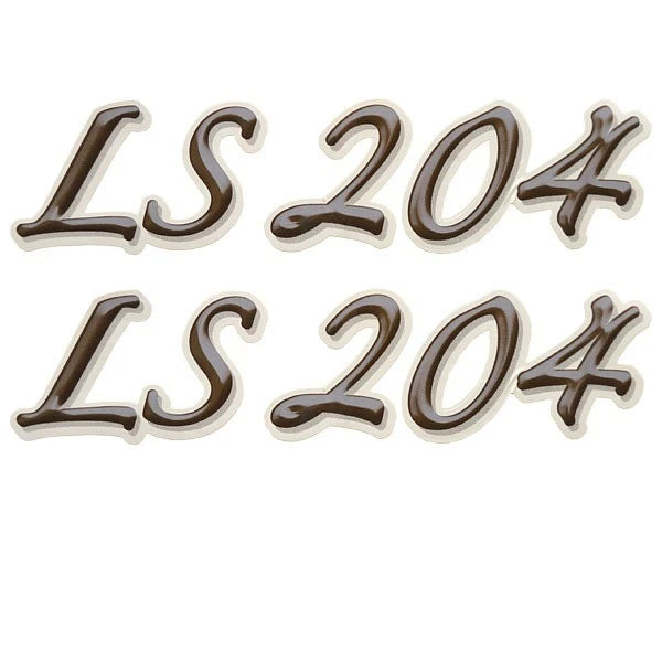 Lowe Boat Brand Decals - 2008 LS 204 Brown - Gray 12 Inch (pair)