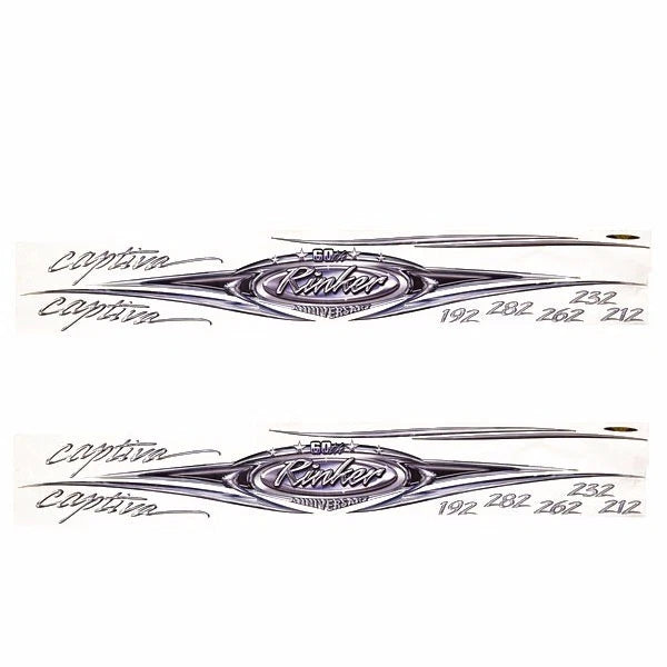 Rinker Captiva Boat Graphic Decals - 60th Anniversary Stickers (pair)
