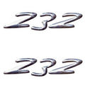 Rinker Boat Decal Stickers - 232 White Black Gray 7 7/8 X 2 Inch (pair)
