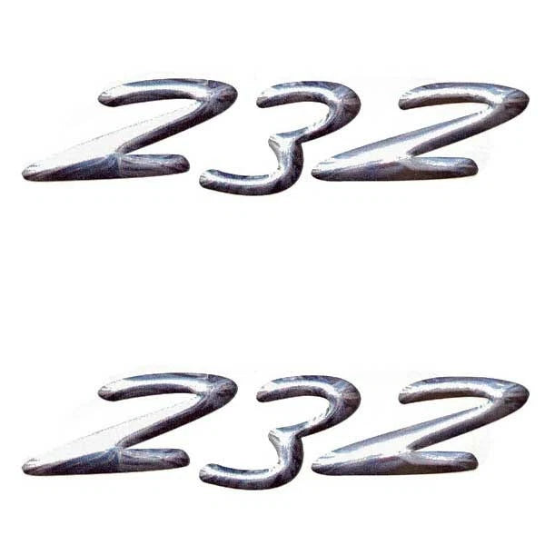 Rinker Boat Decal Stickers - 232 White Black Gray 7 7/8 X 2 Inch (pair)