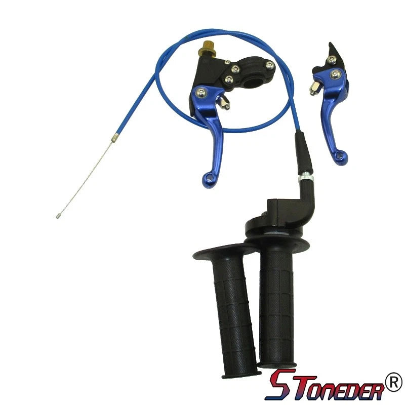 STONEDER Pit Bike Folding Brake Clutch Lever Throttle Handle Grips 990m Cable