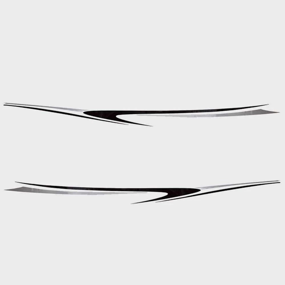 Tracker Boat Decals - Black Stickers (set of 2)