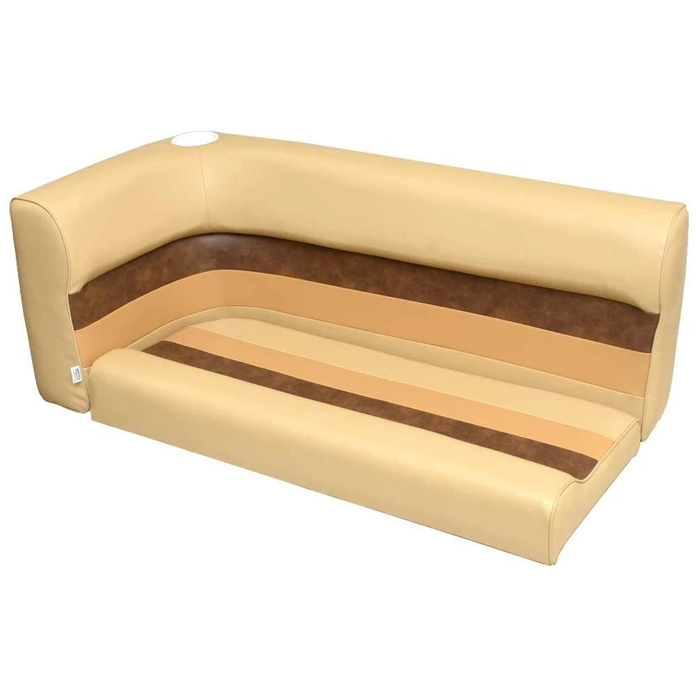 Wise Pontoon Boat Couch Cushions 8WD108-1010 - Radius Corner (2PC Set)
