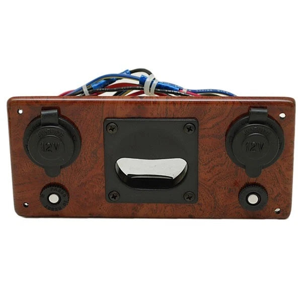 Novatron Boat Courtesy Light Panel - with Breakers - 12V Power Outlets