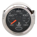 Beede Boat Temperature Gauge 960899 - 2 1/8 Inch Black Silver