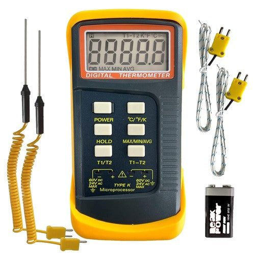 100-1250 C 3 Meter Thermocouple K-Type 50mm Probe Sensors Stainless Steel Tool