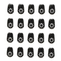 Boat Rotary Switch Decal Sticker - Dock Lights Black (set of 20)