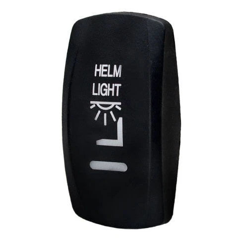 Carling Boat Rocker Switch Actuator - Helm Light Black Lighted