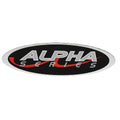 Legend Boat Raised Decal - Alpha Series 5 3/8 X 1 3/4 Black Silver