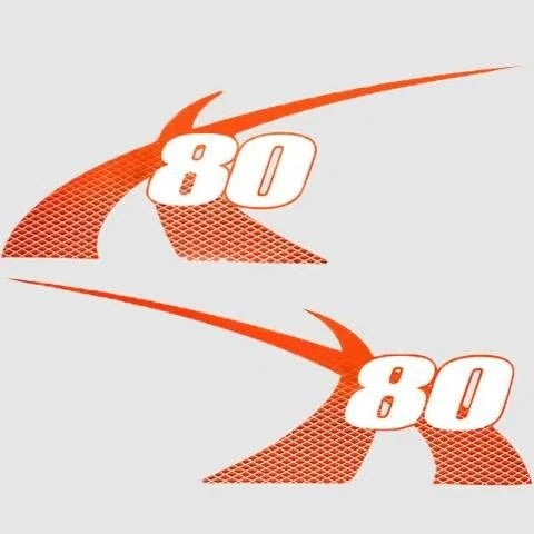 MasterCraft Boat Decals 7501493 - X80 Orange 2011 - 2012 (set of 2)
