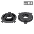 2pcs Black Headlight Bulb Base Adapter Socket Retainer for LED H4 Replacement