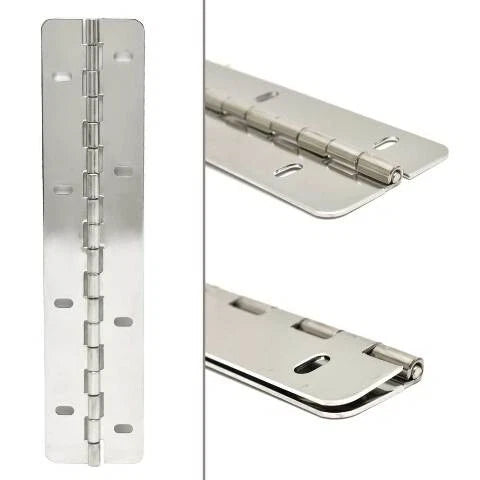 Boat Piano Hatch Hinge - 16 Gauge 2 X 9 Inch Stainless