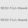 Crestliner Boat Brand Decals - 1850 Fish Hawk Silver Stickers