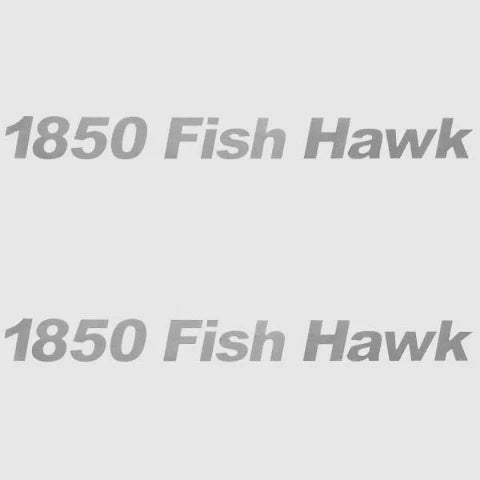 Crestliner Boat Brand Decals - 1850 Fish Hawk Silver Stickers