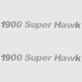 Crestliner 1900 Super Hawk Silver Vinyl Boat Decal Pair