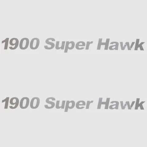 Crestliner 1900 Super Hawk Silver Vinyl Boat Decal Pair