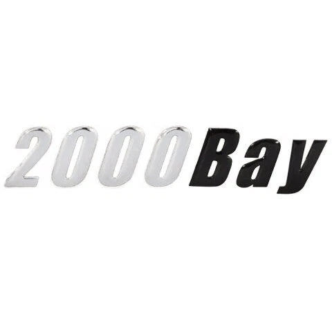 Ranger Boat Decal 9891407 - 2000 Bay Black Silver Raised 8 1/8 Inch