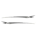 Crownline Boat Decal Stickers - 42 3/4 X 3 1/2 Inch Silver Black (2PC)