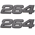 Mako Boat Raised Decals - 264 Stickers Gray (pair)