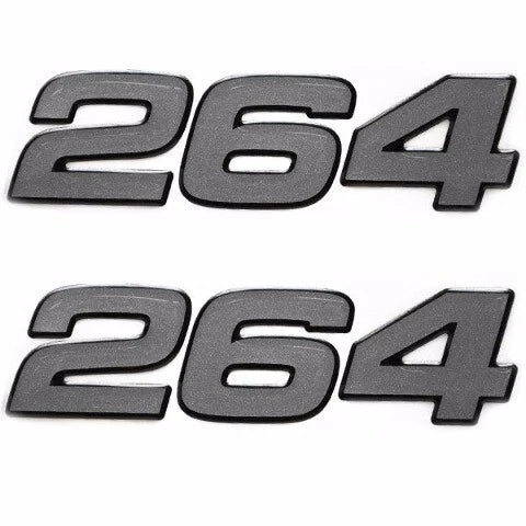 Mako Boat Raised Decals - 264 Stickers Gray (pair)