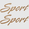 Palm Beach Pontoon Boat Model Decals - Sport Gold Stickers (pair)