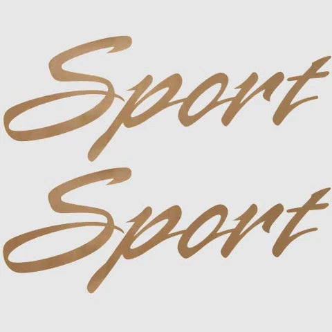 Palm Beach Pontoon Boat Model Decals - Sport Gold Stickers (pair)