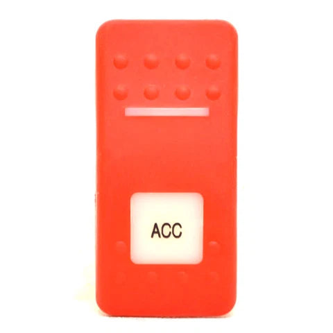 Carling Boat Rocker Switch Actuator - ACC Red Illuminated