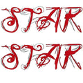 MasterCraft Boat Lettering Decals 2817002 - X-Star Red Gray (set of 2)