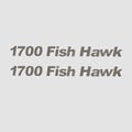 Lund Boat Decal 2007468 - 1700 Fish Hawk Silver 16 1/2 Inch (pair)