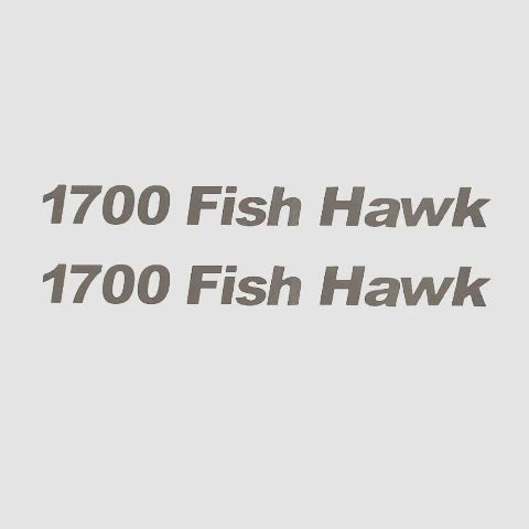 Lund Boat Decal 2007468 - 1700 Fish Hawk Silver 16 1/2 Inch (pair)
