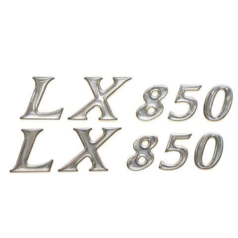 Larson Boat Raised Decals 8624-3387 - LX 850 Silver 8 X 2 Inch (pair)