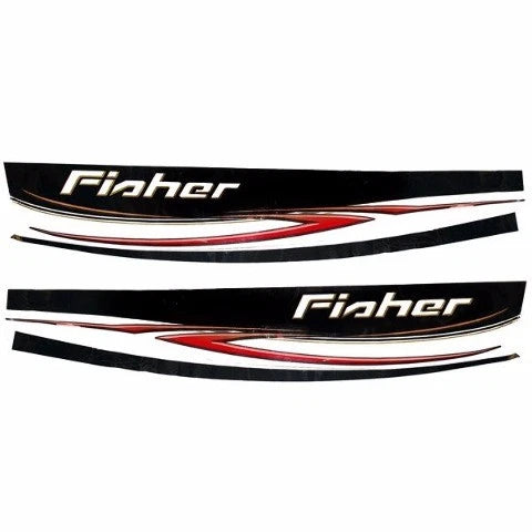 Fisher Boat Graphic Decals - 186 SC Hull Stickers (set of 2)