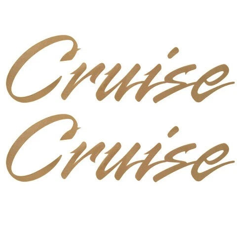 Premier Pontoons Boat Decal - Cruise Gold Stickers (pair)