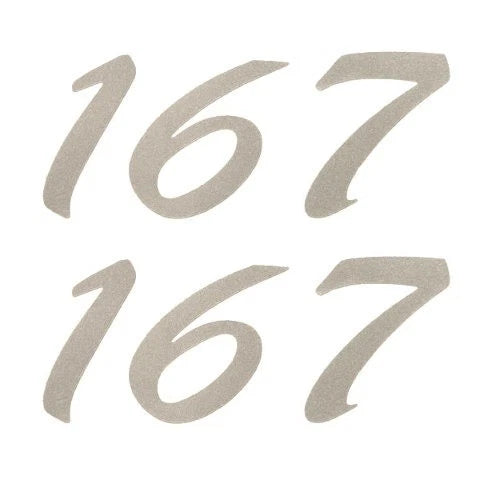 Sharpline Boat Decals 140656-01 - 167 Weeres Silver (pair)