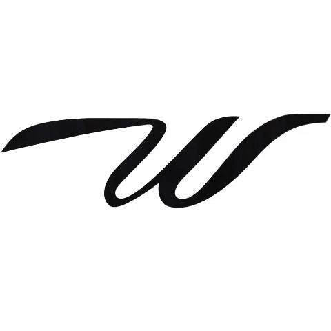 Weeres Pontoon Boat Decal - Black W Logo Sticker