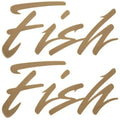 Palm Beach Boat Decal - Fish 5 1/2 X 2 3/4 Gold (pair)