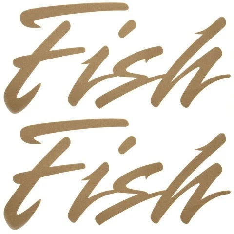 Palm Beach Boat Decal - Fish 5 1/2 X 2 3/4 Gold (pair)