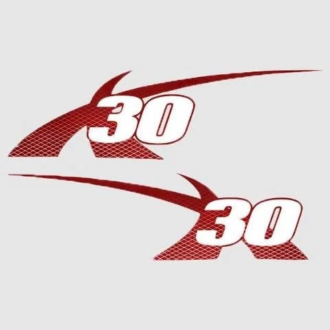 MasterCraft Boat X30 Decals 7501652 - 2012 Viper Red (set of 2)