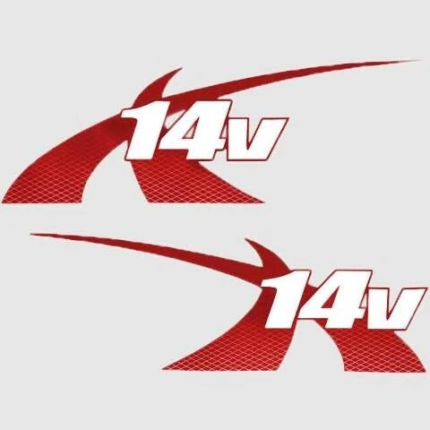 MasterCraft Boat X14V Decal 7501522 - 2013 Slider Viper Red (set of 2)