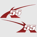 MasterCraft Boat X-55 Decal Stickers - 2011 Pro Tour Red