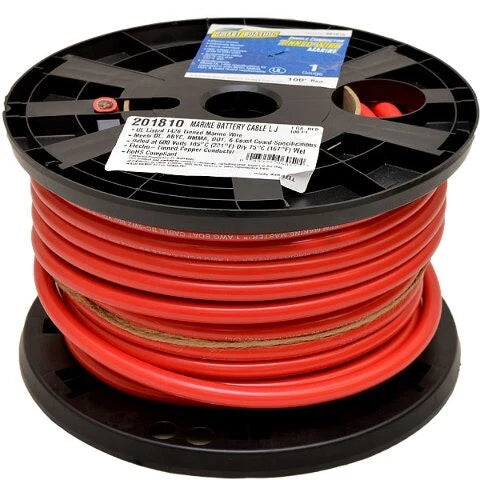 Smart Boat Starter Battery Cable 201810 - 1 AWG Red (100 FT)