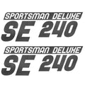 Weeres Pontoon Boat Model Decal - Deluxe SE 240 Pewter Stickers (pair)