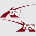 MasterCraft Boat Decals 7501685 - X55 Switch Pro Tour Red (2PC)