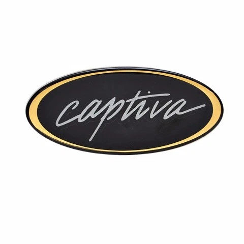 Rinker Boat Raised Decal 218446 - Captiva 5 X 2 1/4 Inch Black Gold