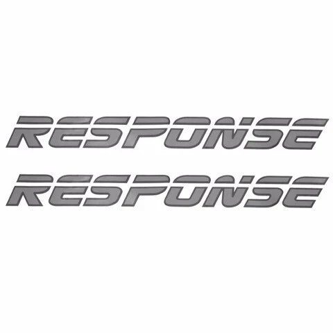 Malibu Boat Brand Decal - Response Silver Charcoal 20 X 2 Inch (pair)