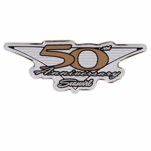 Seaswirl Boat Raised Decal 8626-0422 - 50th Anniversary 2 1/2 X 1 Inch
