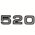 Ranger Boat Decal 7604259 - 520 Black Silver Vinyl 5 1/2 Inch