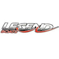 Legend Bass Boat Vinyl Decal 316251 - 13 7/8 X 2 1/2 Inch Red - Silver